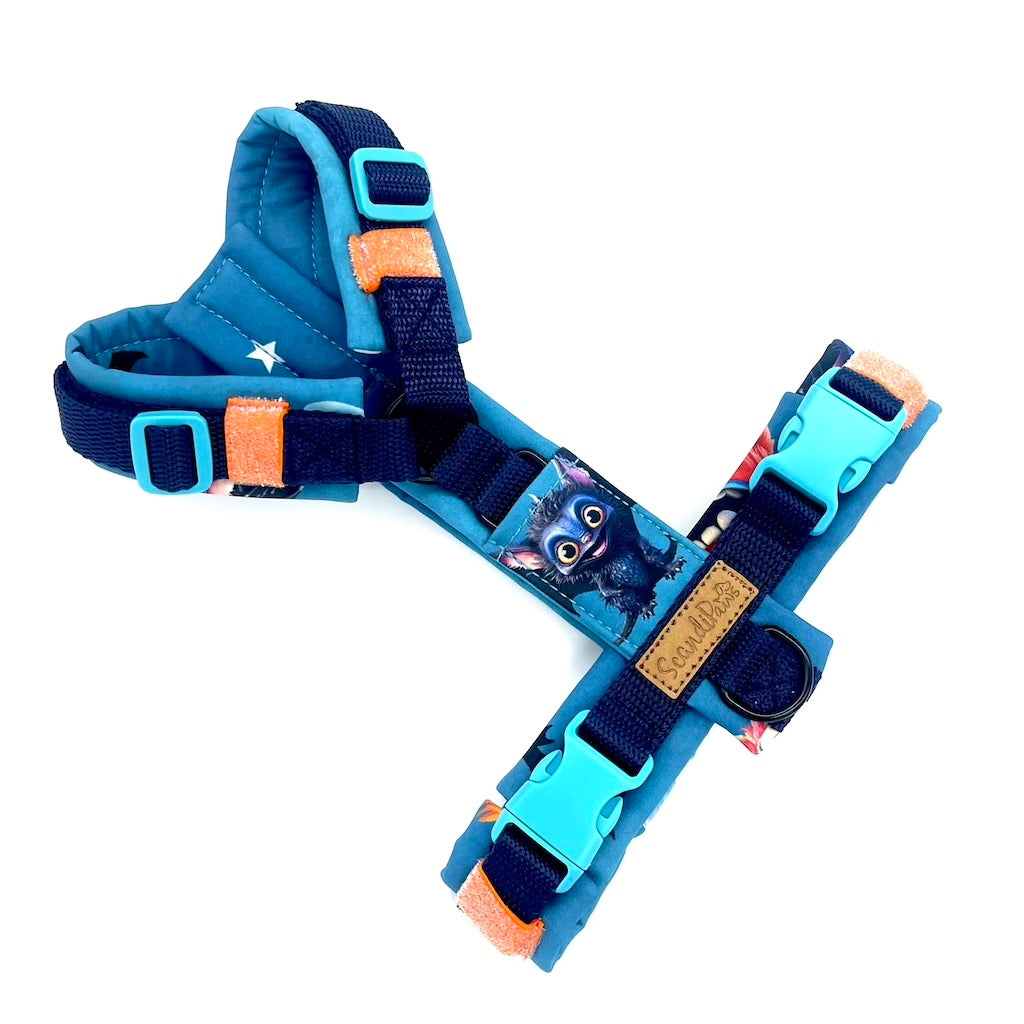 Hundegeschirr Halloween Monster Blau Scandipaws 