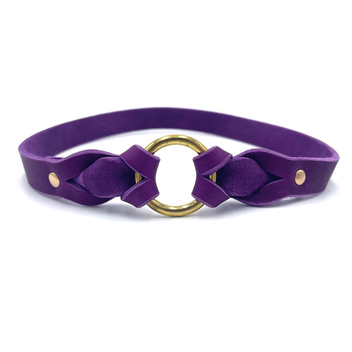 Halsband aus Fettleder für die Steuermarke / Namensmarke in Schwarz (Kopie)
