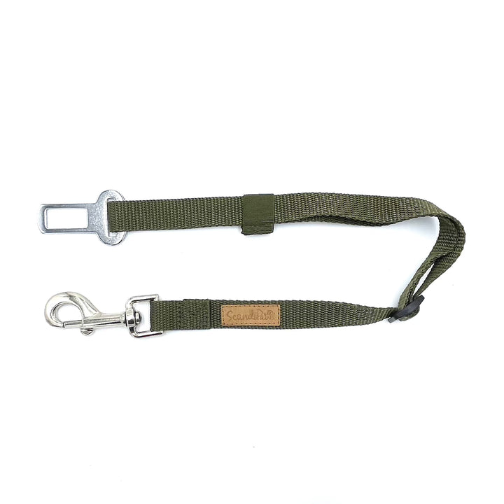 Autogurt für den Hund in Khaki