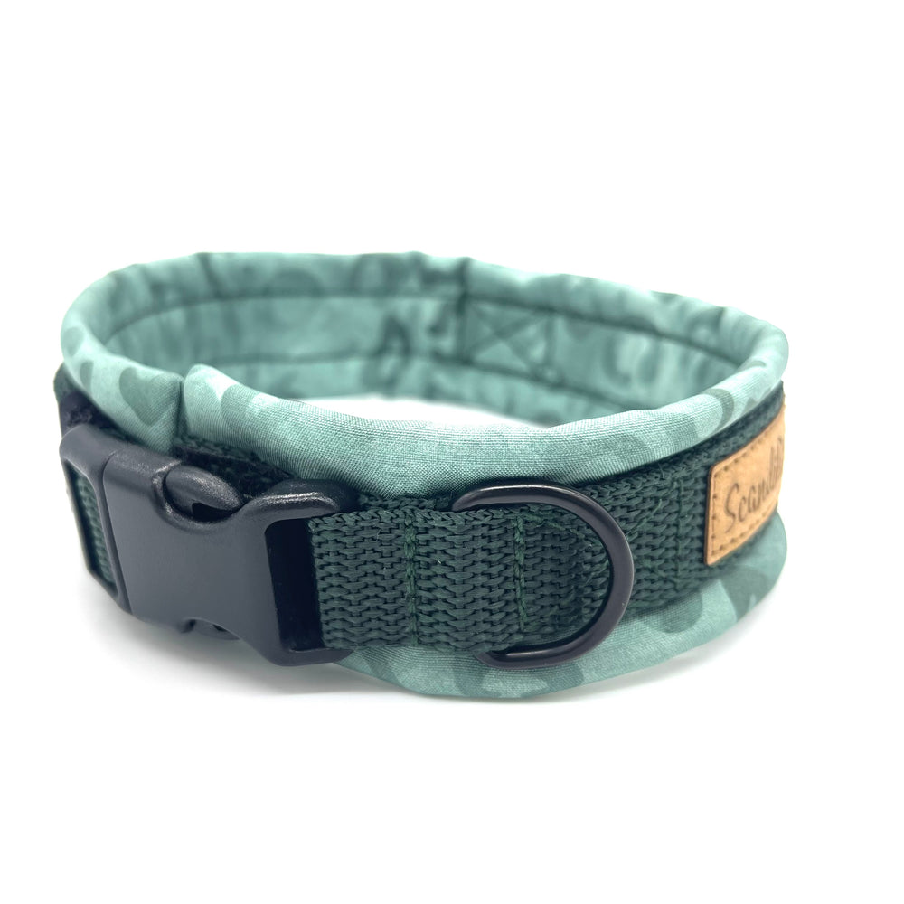 Hundehalsband aus robustem Material, verstellbar und komfortabel. Hunde Halsband Green Leo deluxe grün