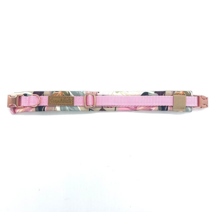 Hund Halsband Dog Dollar Rosa Pastell Blumen Rosegold