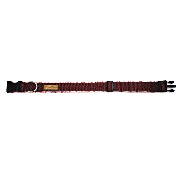 Hochwertiges Hundehalsband aus robustem Material, verstellbar und komfortabel. halsband Rose Bordeaux