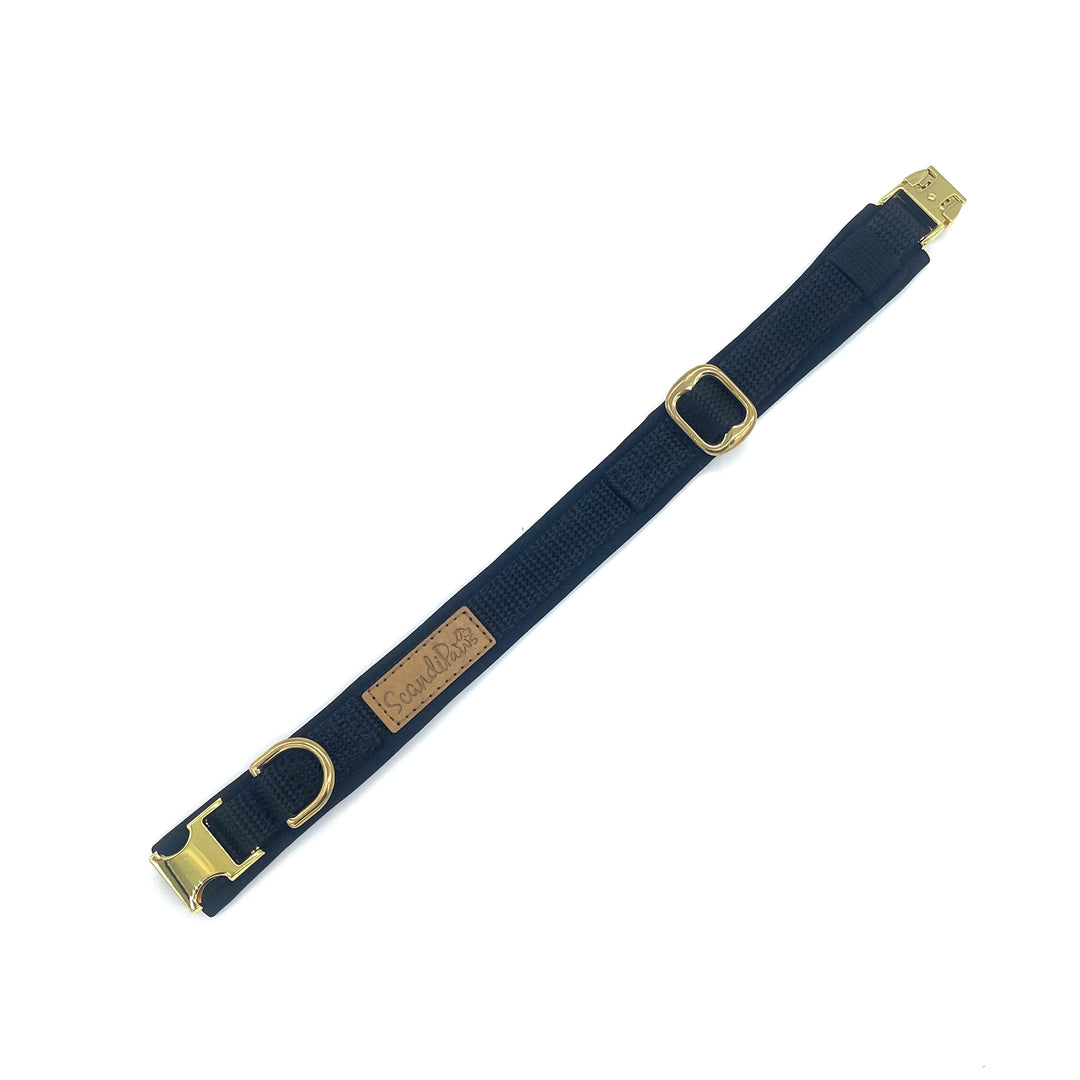 Hochwertiges Hundehalsband aus robustem Material, verstellbar und komfortabel, ideal für Spaziergänge und Sicherheit, in modernem Design. Hunde Halsband Schwarz Black Beauty