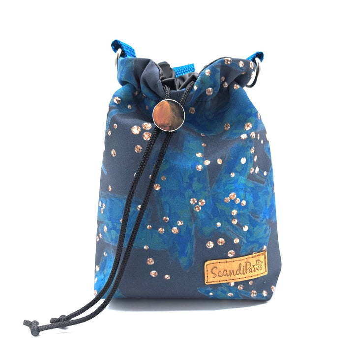 Hunde Leckerlibeutel Goodiebag und Futterbeutel für Unterwegs. Ob beim Gassi, Spaziergänge oder Hundetraining nacht night Stars Nachthimmel