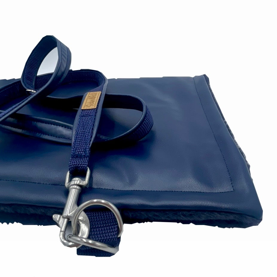 Hundedecke Marine Lederimitat