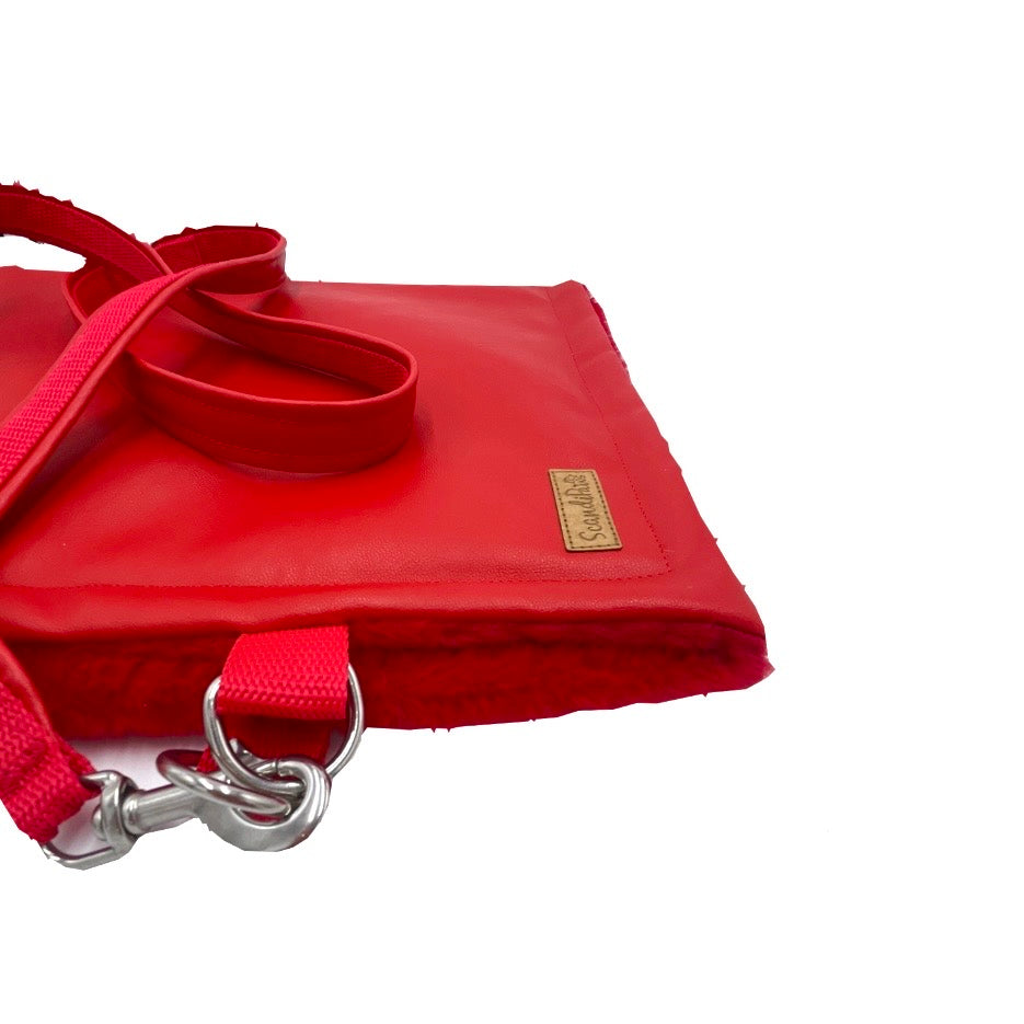 Hundedecke Rot Lederimitat