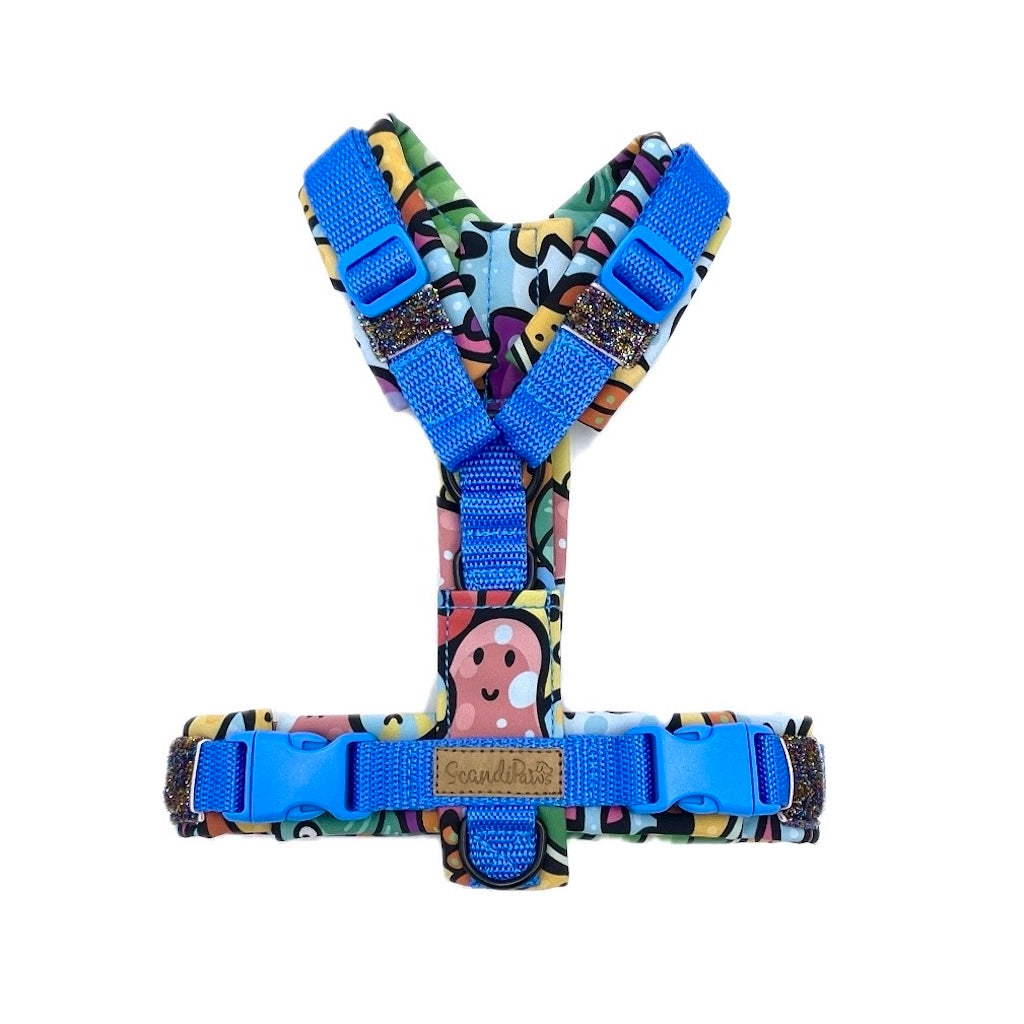 Hundegeschirr Happy Blue