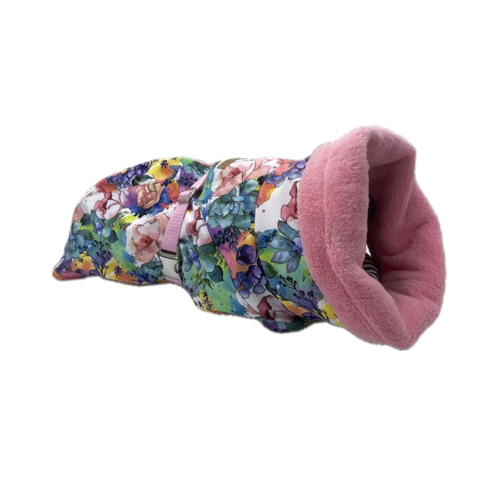  Hundemantel Blumen rosa von ScandiPaws größenverstellbar