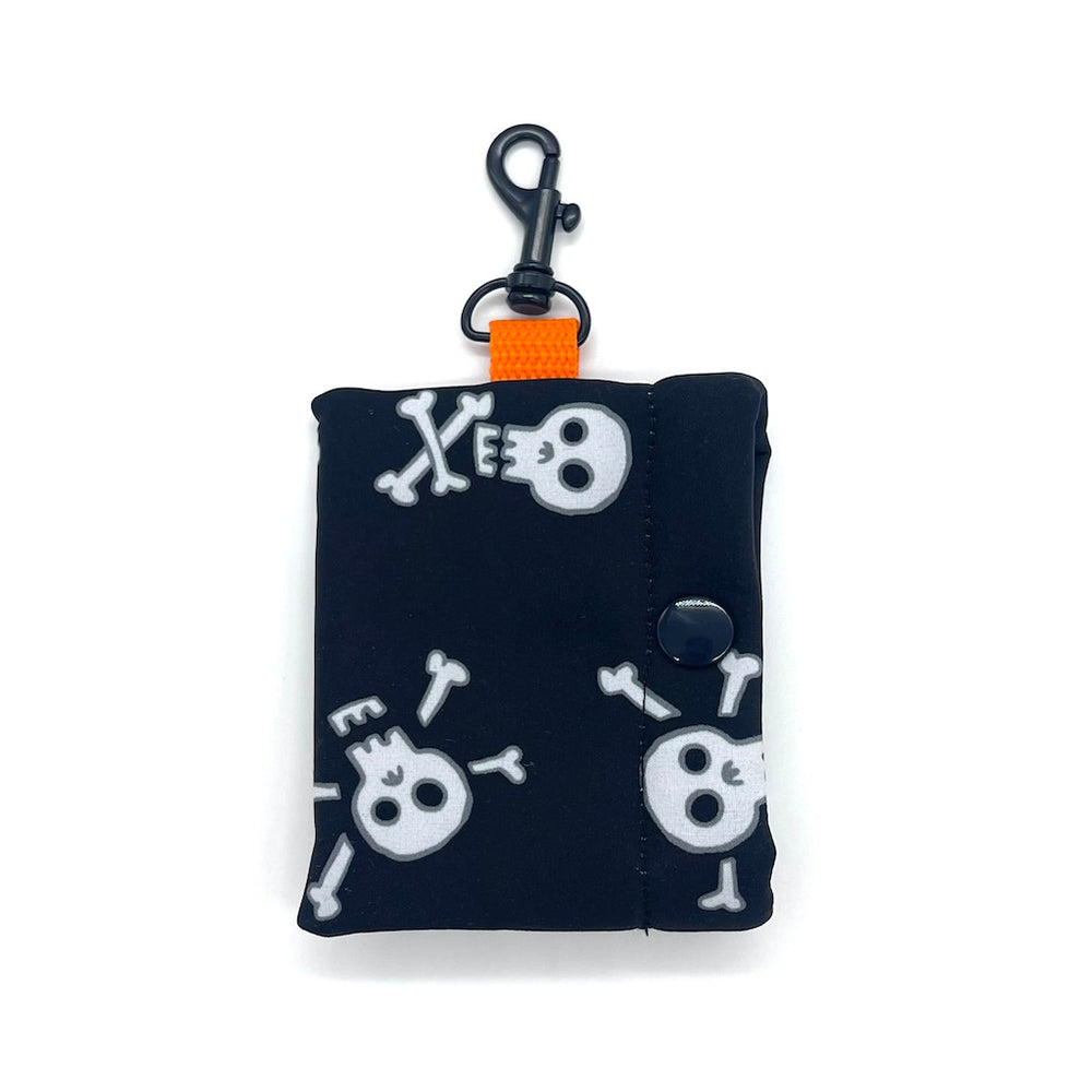 Hundekot Gassi Kot Kotebeutelspender Kackbeutel Kotbeutel Kackbeutelhalter Kotbeutelhalter Halloween Totenkopf schwarz