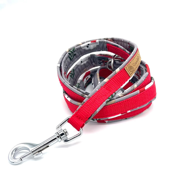 Hundeleine Weihnachten Snowman Schneemann Rot von ScandiPaws
