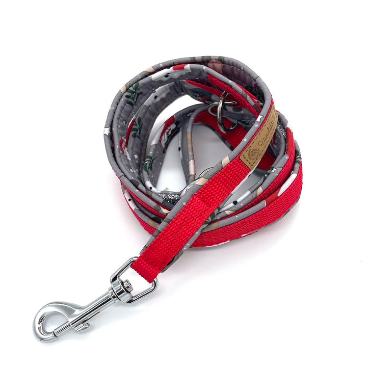 Hundeleine Weihnachten Snowman Schneemann Rot von ScandiPaws