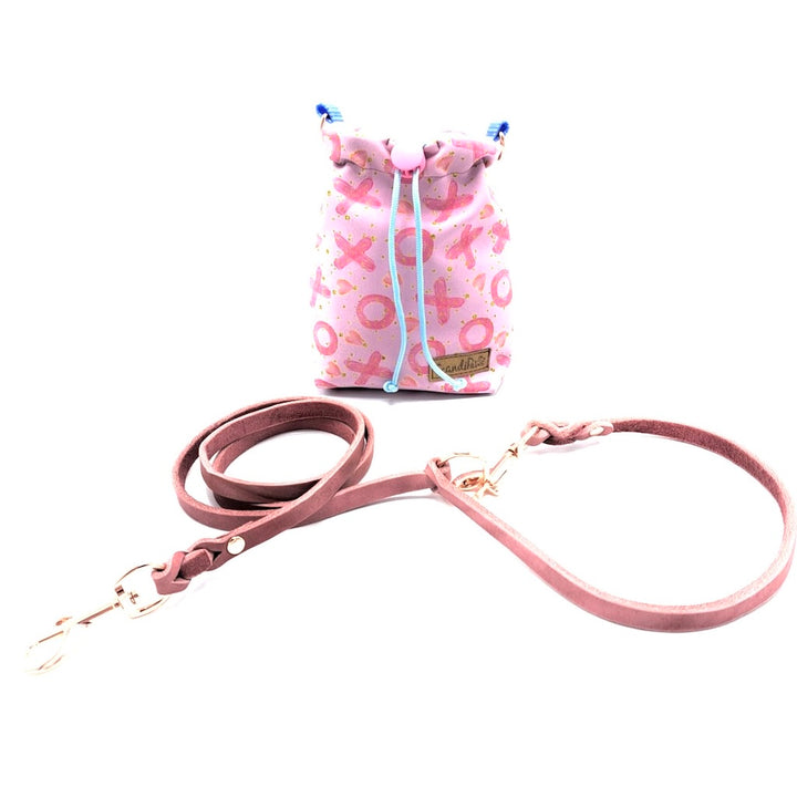 Hunde Leckerlibeutel Goodiebag und Futterbeutel für Unterwegs. Ob beim Gassi, Spaziergänge oder Training Rosa