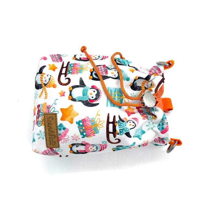 Leckerlibeutel Weihnachten Hund Hunde Orange Pinguin Goodiebag