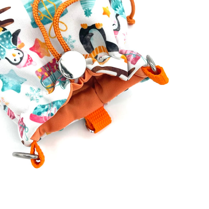 Leckerlibeutel Weihnachten Hund Hunde Orange Pinguin Goodiebag