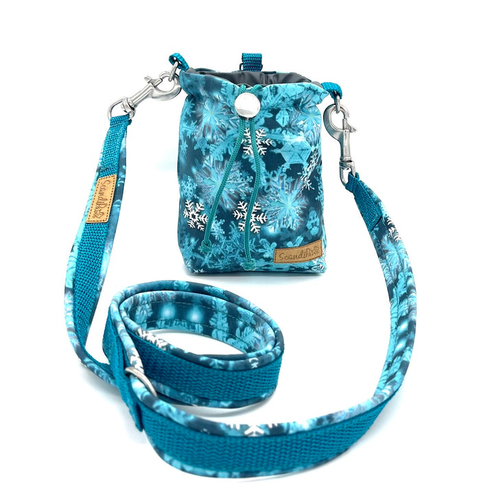 Leckerlibeutel Weihnachten Hund Hunde Petroleum Schneeflocke Snowflake Goodiebag