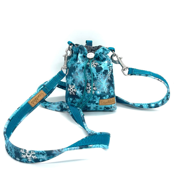 Leckerlibeutel Weihnachten Hund Hunde Petroleum Schneeflocke Snowflake Goodiebag