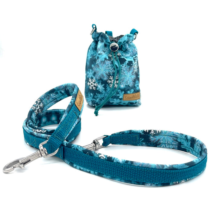 Leckerlibeutel Weihnachten Hund Hunde Petroleum Schneeflocke Snowflake Goodiebag