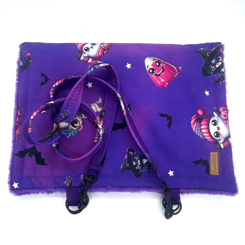 Halloween Hund Decke Reisedecke Lila  Fledermaus Geist Bats