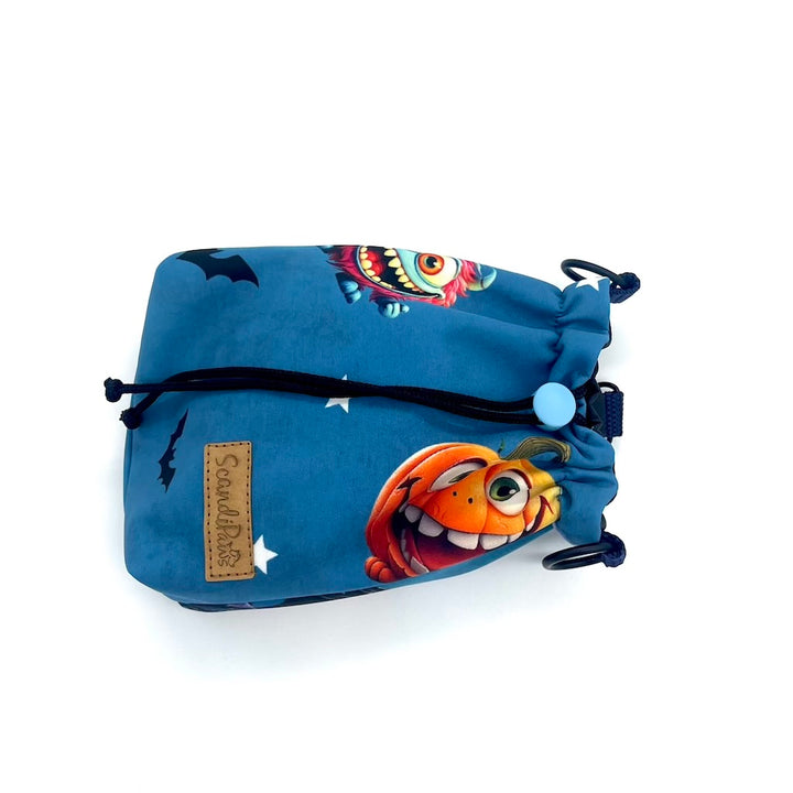 Hunde Leckerlibeutel Goodiebag Blau Monster Halloween