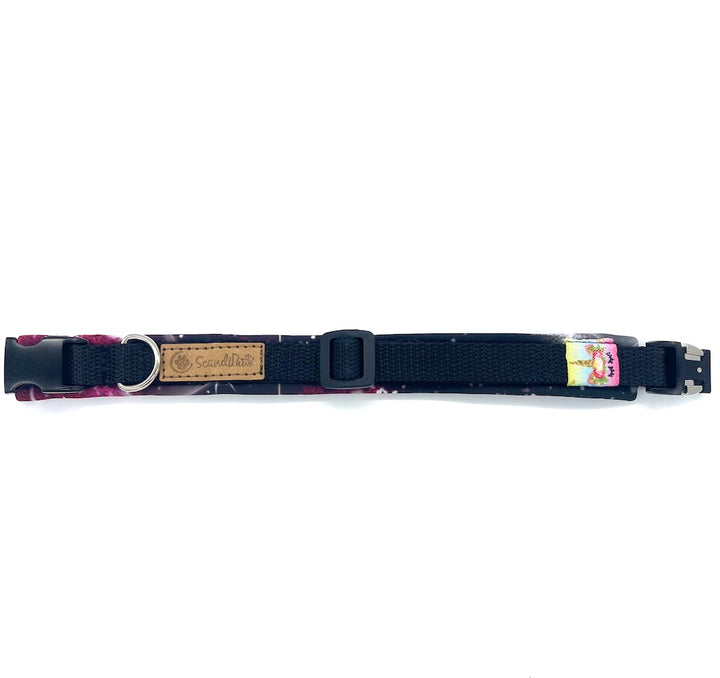 Hochwertiges Hundehalsband aus robustem Material, verstellbar und komfortabel, ideal für Spaziergänge und Sicherheit, in modernem Design. Unicorn Galaxy Dark Stars schwarz Einhorn sterne