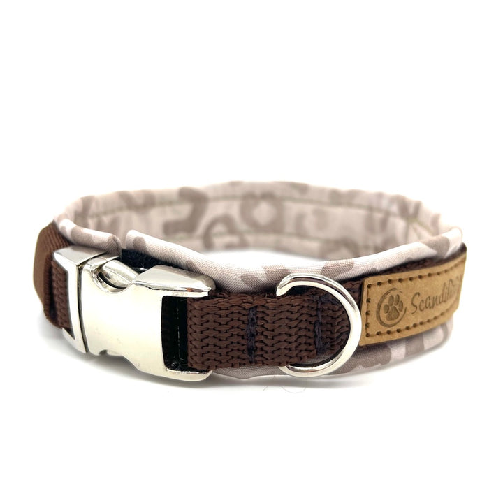 Hochwertiges Hundehalsband aus robustem Material, verstellbar und komfortabel, ideal für Spaziergänge und Sicherheit, in modernem Design.Halsband aus Softshell von ScandiPaws Wild Leo