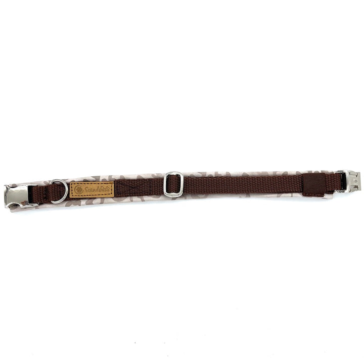 Hochwertiges Hundehalsband aus robustem Material, verstellbar und komfortabel, ideal für Spaziergänge und Sicherheit, in modernem Design.Halsband aus Softshell von ScandiPaws Wild Leo