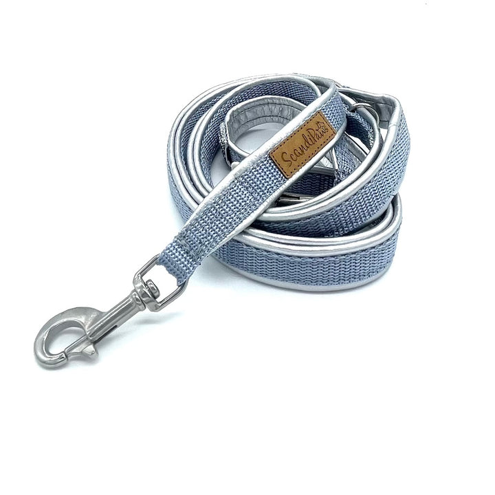 Hundeleine Metallic Silber Grau von ScandiPaws