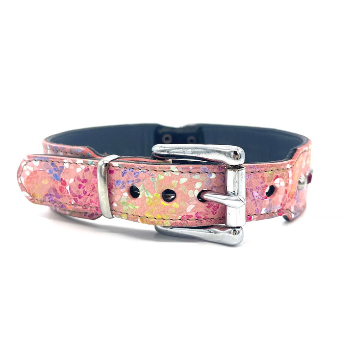 Hunde Lederhalsband Rosa
