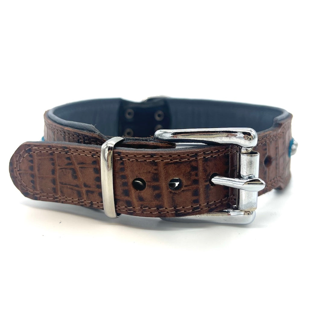 Hunde Lederhalsband Braun