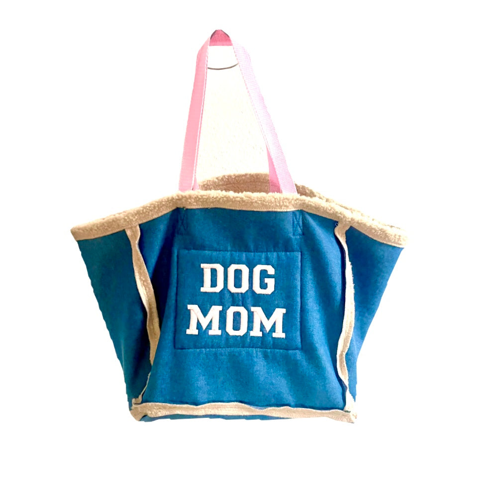 Hundebesitzer DOGMOM Hundemama Wendetasche Shopper Teddy Jeans Rosa