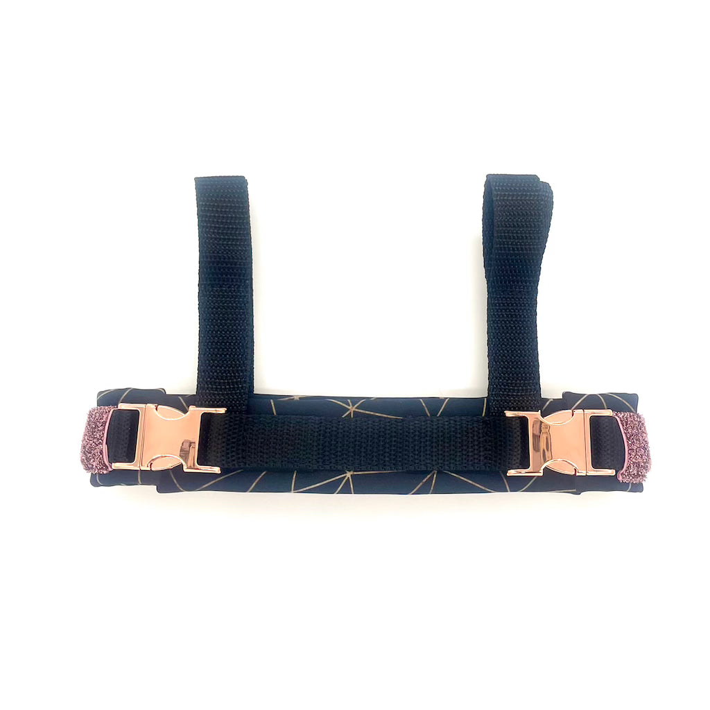 Sicherheitsgeschirr für Hunde Safety Adapter Schwarz Rosegold
