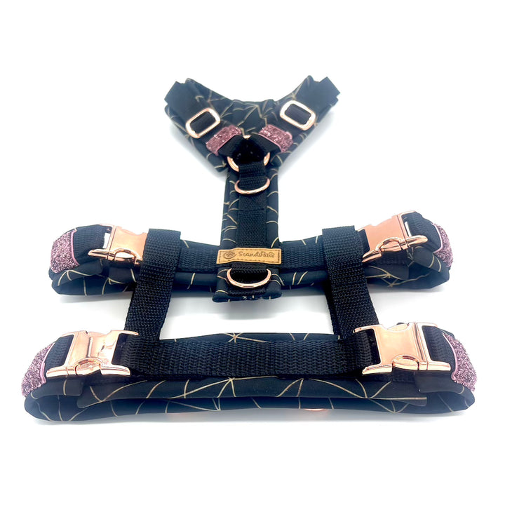 Sicherheitsgeschirr für Hunde Safety Adapter Schwarz Rosegold