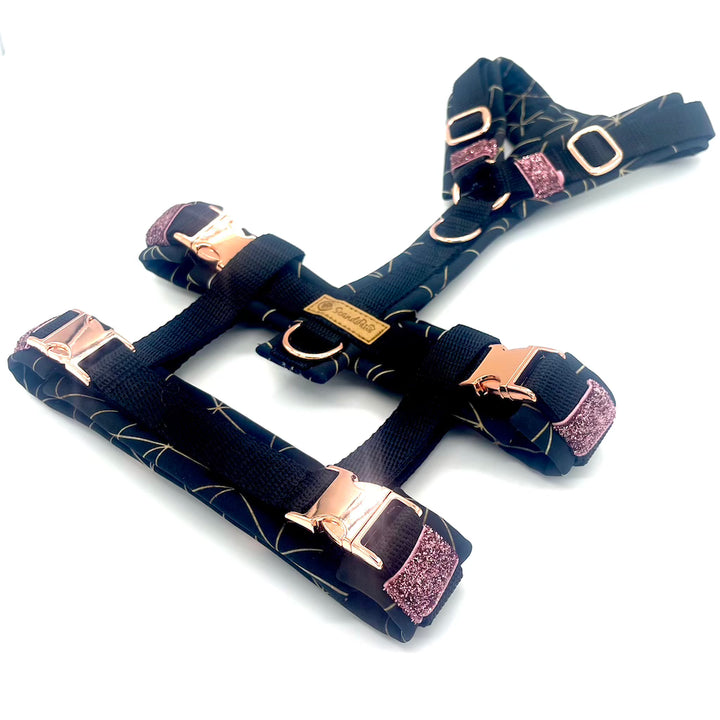 Sicherheitsgeschirr für Hunde Safety Adapter Schwarz Rosegold