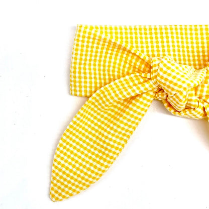 ScandiPaws Hunde Halsschleife "Yellow´n´White"
