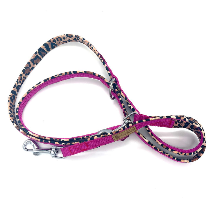 ScandiPaws Hundeleine Softshell crazy Pink Leo pink leopard