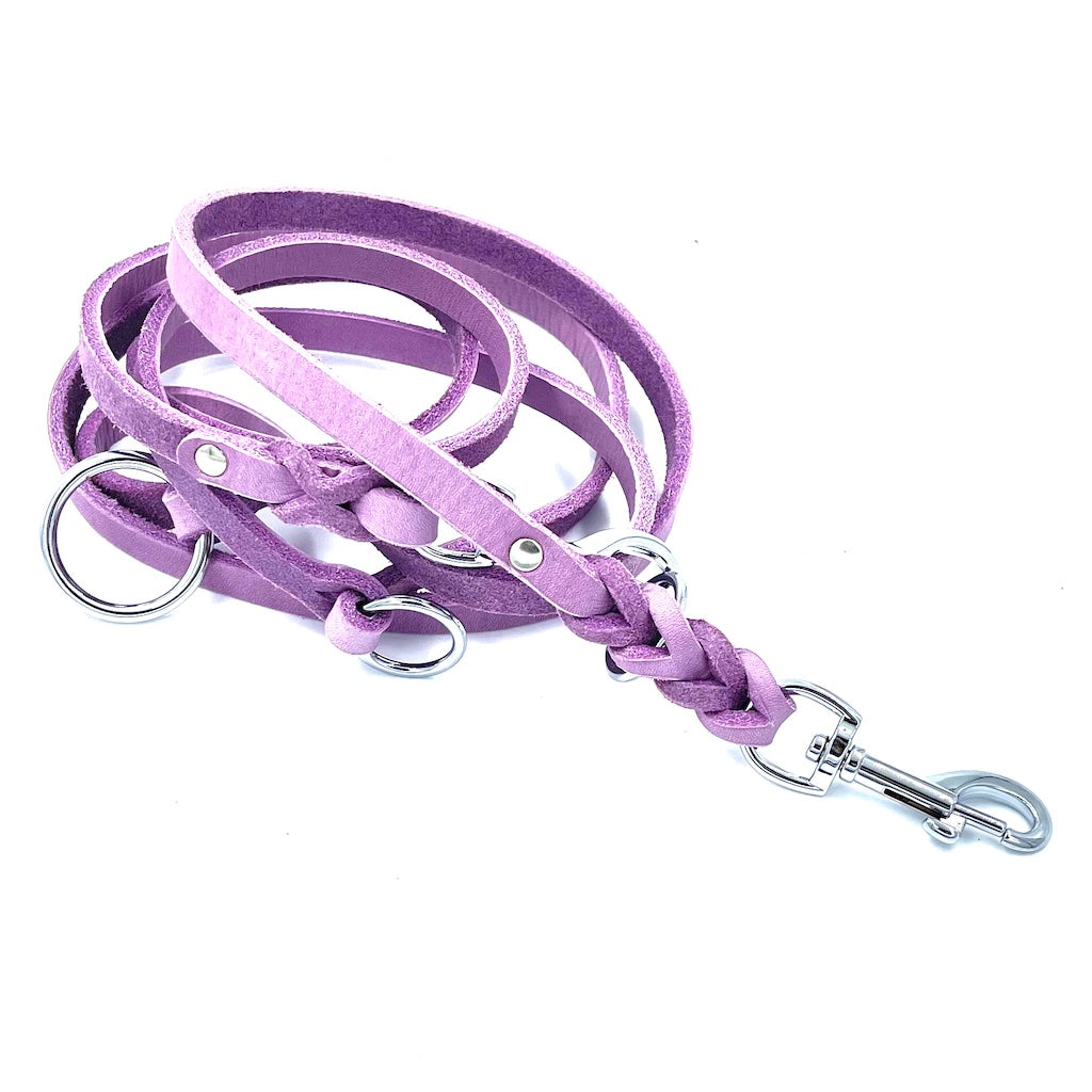 Fettlederleine in Flieder purple lila von ScandiPaws