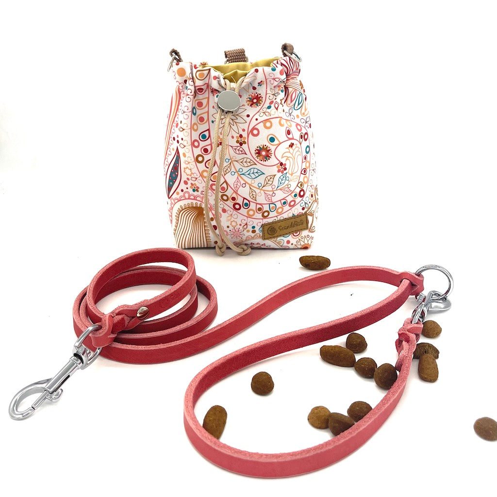 Leckerlibeutel Boho Dreams rosa Goodiebag mit Hundeleine von ScandiPaws