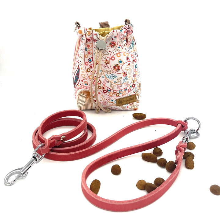 Leckerlibeutel Boho Dreams rosa Goodiebag mit Hundeleine von ScandiPaws