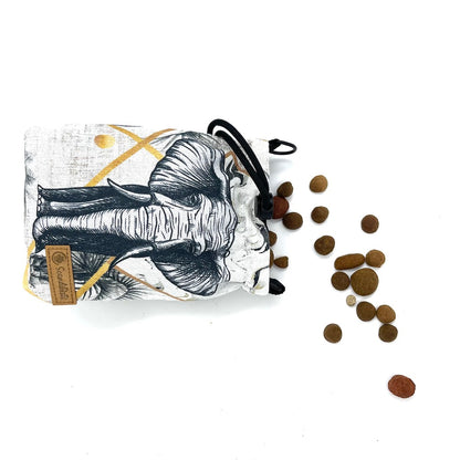 Leckerlibeutel Elephant schwarz Goodiebag mit Hundeleine von ScandiPaws