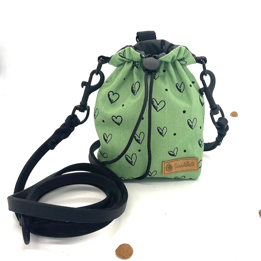 Leckerlibeutel Green Heart Grün Goodiebag mit Hundeleine von ScandiPaws