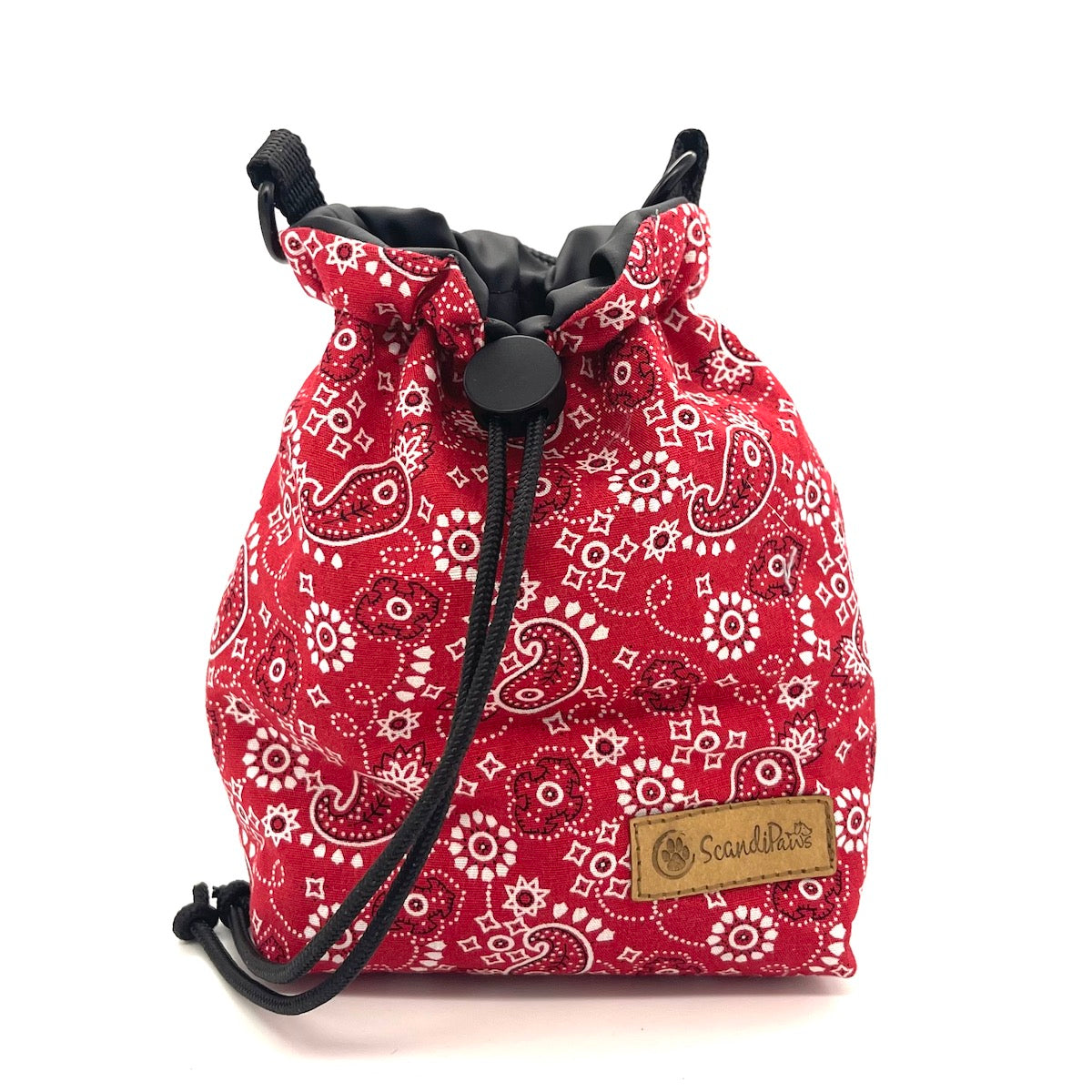Leckerlibeutel Red Paisley Rot Goodiebag mit Hundeleine von ScandiPaws