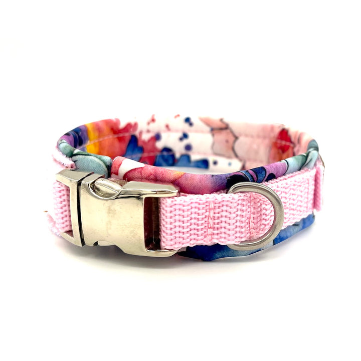 Hochwertiges Hundehalsband aus robustem Material, verstellbar und komfortabel, ideal für Spaziergänge und Sicherheit, in modernem Design. Sommer Summer summergarden rosa garten Blumen