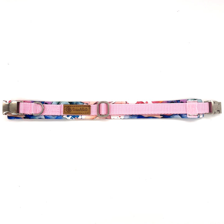 Hochwertiges Hundehalsband aus robustem Material, verstellbar und komfortabel, ideal für Spaziergänge und Sicherheit, in modernem Design. Sommer Summer summergarden rosa garten Blumen