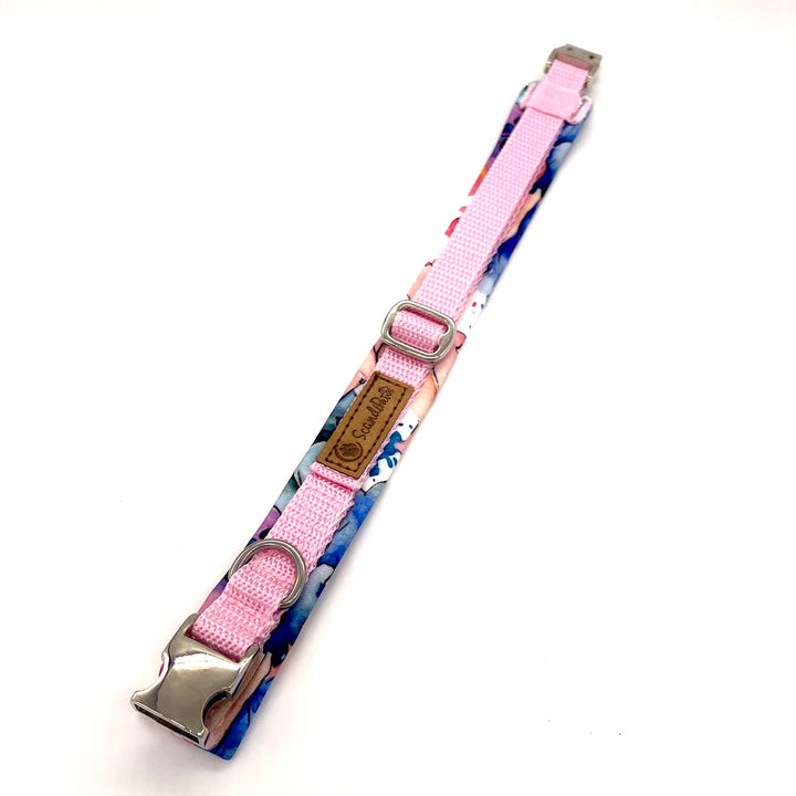 Hochwertiges Hundehalsband aus robustem Material, verstellbar und komfortabel, ideal für Spaziergänge und Sicherheit, in modernem Design. Sommer Summer summergarden rosa garten Blumen